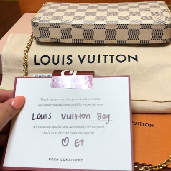 *SOLD*Louis Vuitton pochette felicie damier azur - Picture 8 of 8